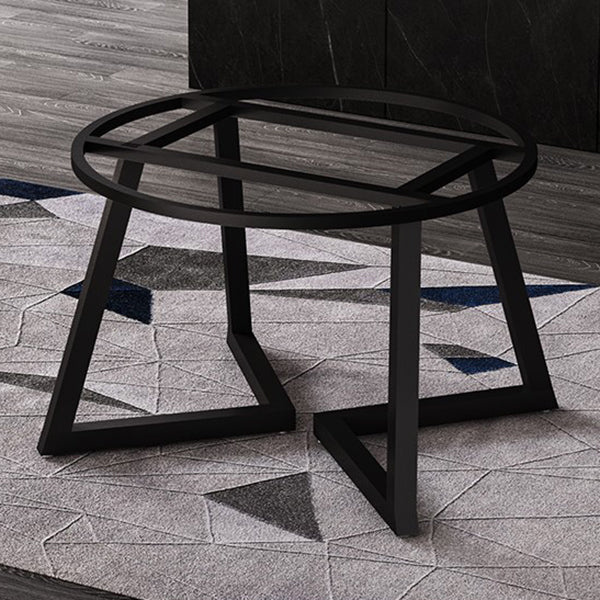 Metal and Stone Table Glam Style Minimalist Family Round Dining Table for Home