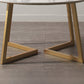 Metal and Stone Table Glam Style Minimalist Family Round Dining Table for Home
