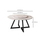 Metal and Stone Table Glam Style Minimalist Family Round Dining Table for Home