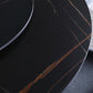 Metal and Stone Table Glam Style Simple Home Black Round Dining Table Clearhalo 'Dining Tables & Seating' 'Dining Tables' 'dining_table' 'furn' 'furn_dining_table' 'Furniture' 'Kitchen & Dining Furniture' 6218835