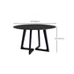 Metal and Stone Table Glam Style Simple Home Black Round Dining Table Clearhalo 'Dining Tables & Seating' 'Dining Tables' 'dining_table' 'furn' 'furn_dining_table' 'Furniture' 'Kitchen & Dining Furniture' 6218842