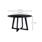 Metal and Stone Table Glam Style Simple Home Black Round Dining Table Clearhalo 'Dining Tables & Seating' 'Dining Tables' 'dining_table' 'furn' 'furn_dining_table' 'Furniture' 'Kitchen & Dining Furniture' 6218846