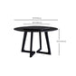 Metal and Stone Table Glam Style Simple Home Black Round Dining Table Clearhalo 'Dining Tables & Seating' 'Dining Tables' 'dining_table' 'furn' 'furn_dining_table' 'Furniture' 'Kitchen & Dining Furniture' 6218847
