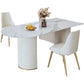 Sintered Stone Fixed Dining Table Luxury Free Form Kitchen Room Clearhalo 'Dining Tables & Seating' 'Dining Tables' 'dining_table' 'furn' 'furn_dining_table' 'Furniture' 'Kitchen & Dining Furniture' 6218868