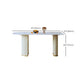 Sintered Stone Fixed Dining Table Luxury Free Form Kitchen Room Clearhalo 'Dining Tables & Seating' 'Dining Tables' 'dining_table' 'furn' 'furn_dining_table' 'Furniture' 'Kitchen & Dining Furniture' 6218872