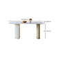 Sintered Stone Fixed Dining Table Luxury Free Form Kitchen Room Clearhalo 'Dining Tables & Seating' 'Dining Tables' 'dining_table' 'furn' 'furn_dining_table' 'Furniture' 'Kitchen & Dining Furniture' 6218874