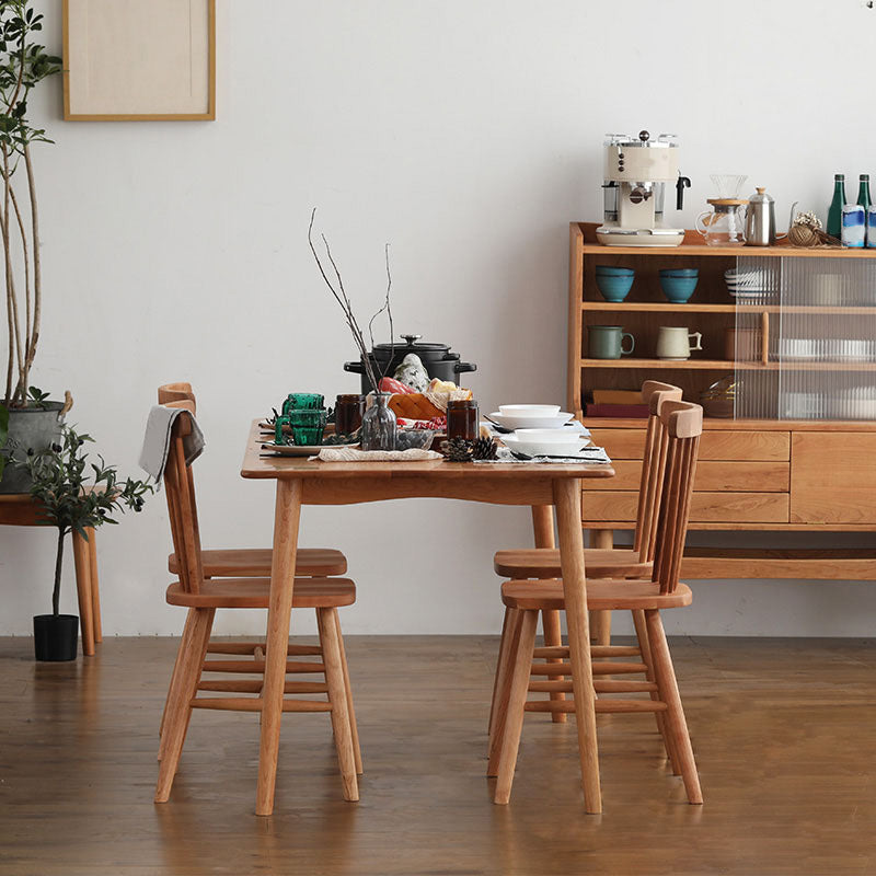 Traditionele keuken Dining zijstoel houten zijdestoelen in natuurlijke