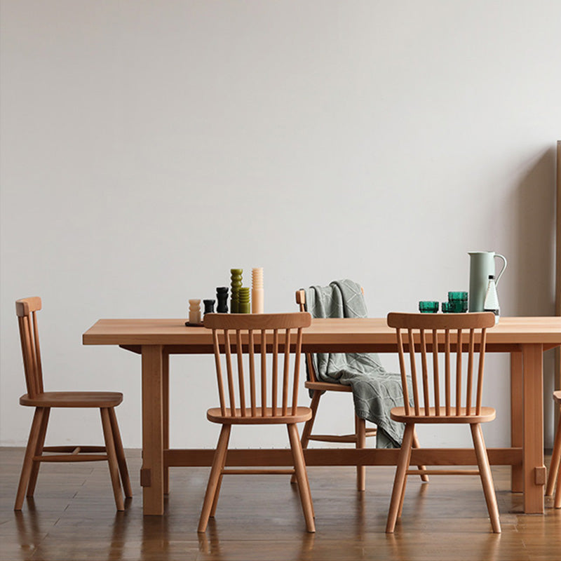 Traditionele keuken Dining zijstoel houten zijdestoelen in natuurlijke
