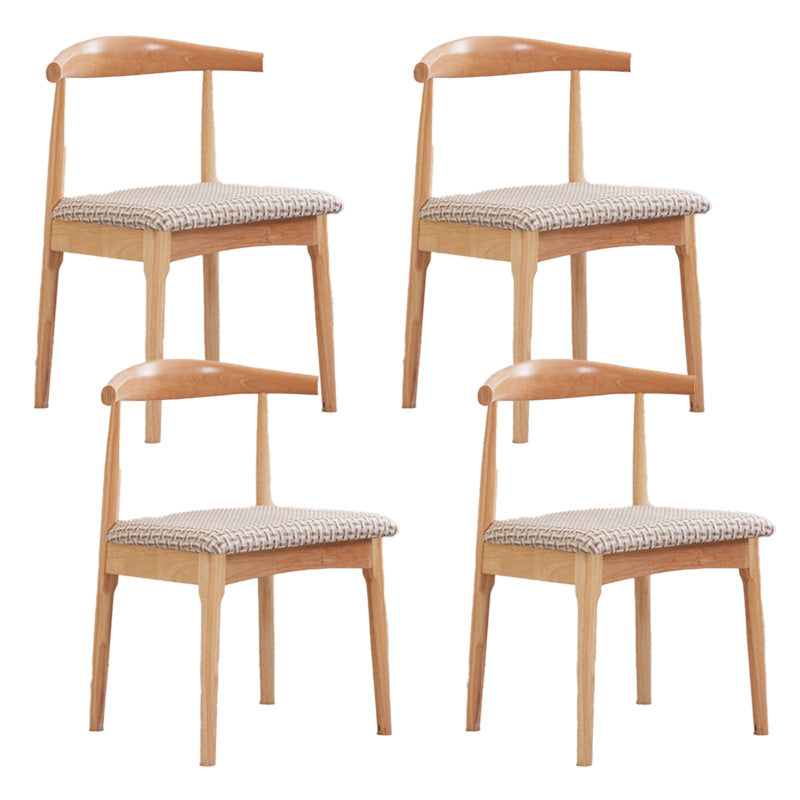 Silla lateral contemporánea de madera silla de comedor de madera abierta para casa