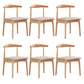 Silla lateral contemporánea de madera silla de comedor de madera abierta para casa