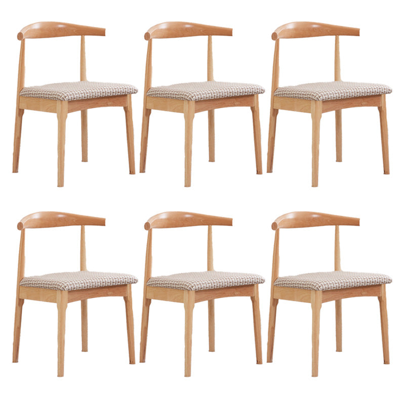 Silla lateral contemporánea de madera silla de comedor de madera abierta para casa