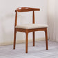 Silla lateral contemporánea de madera silla de comedor de madera abierta para casa