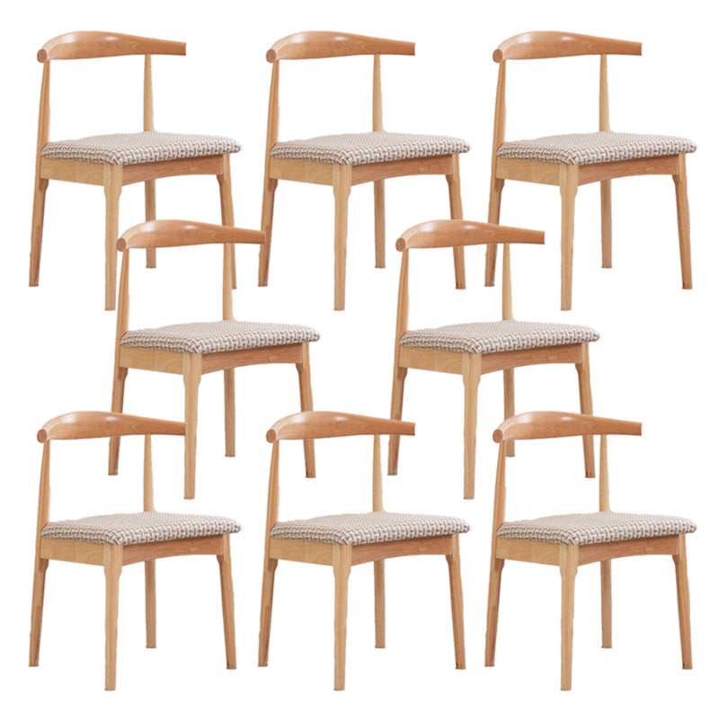Silla lateral contemporánea de madera silla de comedor de madera abierta para casa