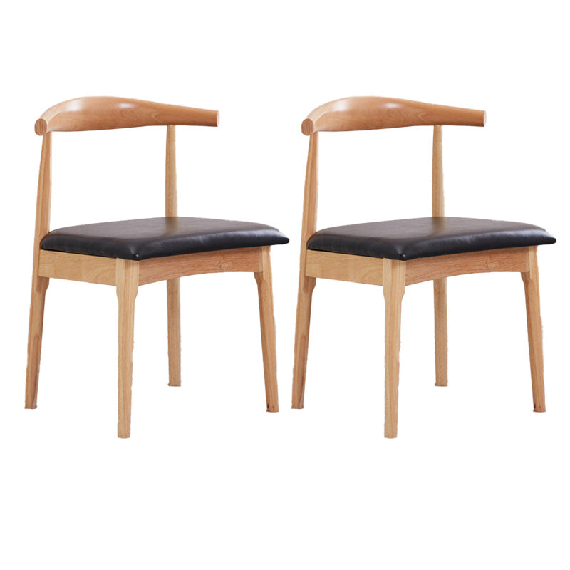 Silla lateral contemporánea de madera silla de comedor de madera abierta para casa