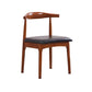 Silla lateral contemporánea de madera silla de comedor de madera abierta para casa