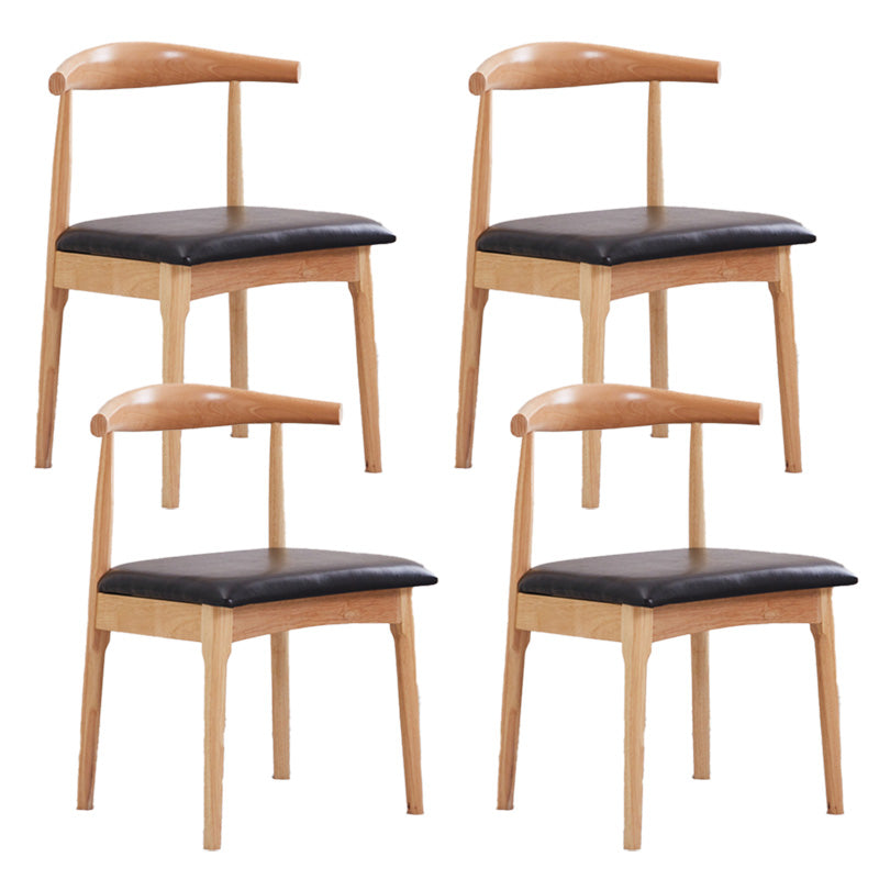 Silla lateral contemporánea de madera silla de comedor de madera abierta para casa