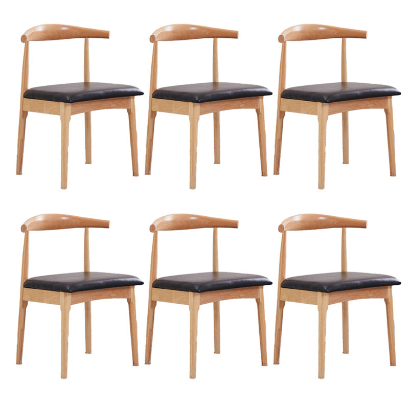 Silla lateral contemporánea de madera silla de comedor de madera abierta para casa