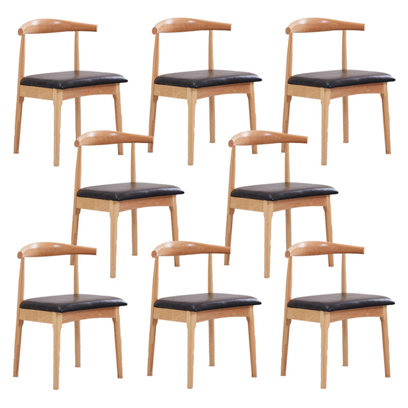 Silla lateral contemporánea de madera silla de comedor de madera abierta para casa