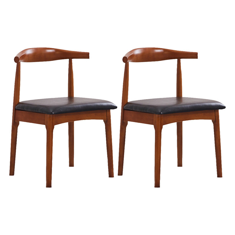 Silla lateral contemporánea de madera silla de comedor de madera abierta para casa