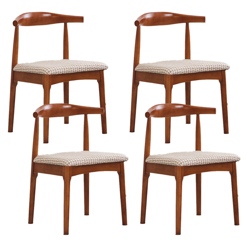 Silla lateral contemporánea de madera silla de comedor de madera abierta para casa