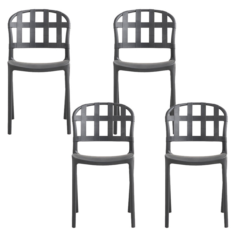 Silla lateral contemporánea silla de comedor de plástico de plástico para el hogar para el hogar