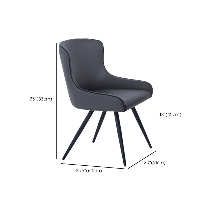 Contemporary Arm Chair Wingback Dining Room Chair for Indoor Clearhalo 'Dining Chairs' 'Dining Tables & Seating' 'dining_chair' 'furn' 'furn_dining_chair' 'Furniture' 'Kitchen & Dining Furniture' 6219024