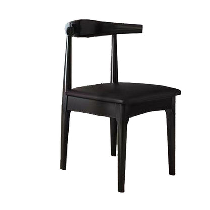 Open Back Side Chair Wood Industrial Dining Room Chair for Kitchen