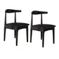 Open Back Side Chair Wood Industrial Dining Room Chair for Kitchen