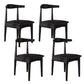 Open Back Side Chair Wood Industrial Dining Room Chair for Kitchen