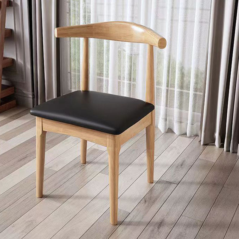 Open Back Side Chair Wood Industrial Dining Room Chair for Kitchen