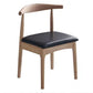 Open Back Side Chair Wood Industrial Dining Room Chair for Kitchen