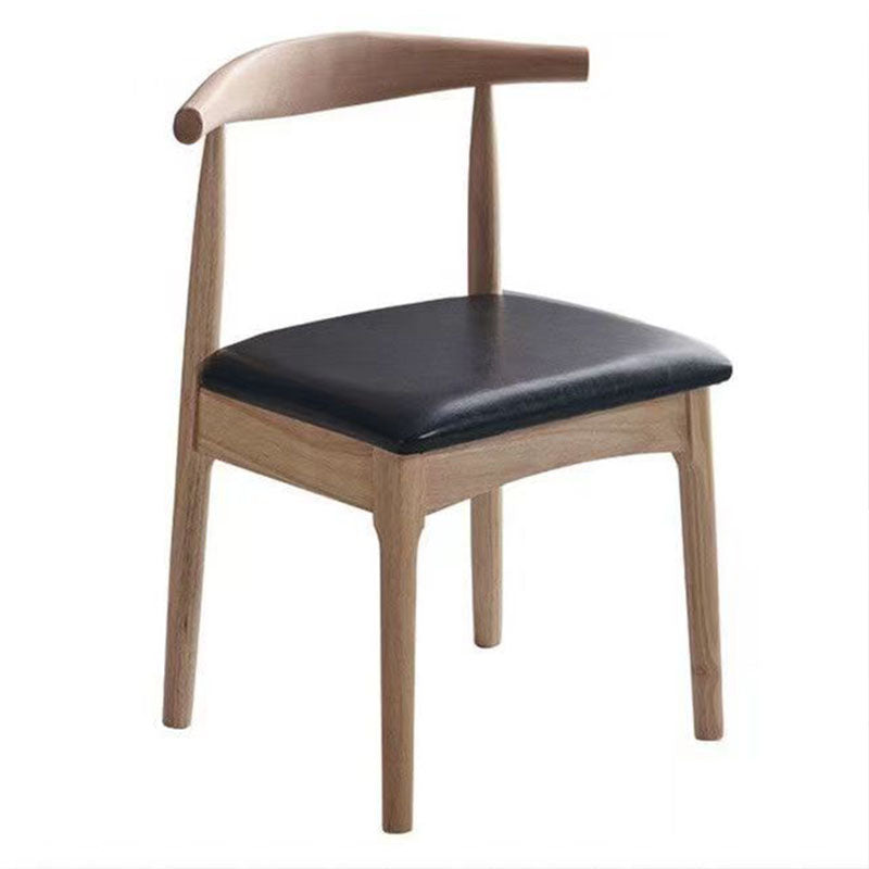 Open Back Side Chair Wood Industrial Dining Room Chair for Kitchen