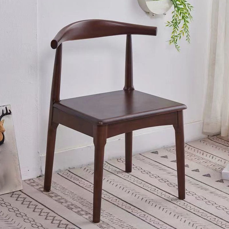 Open Back Side Chair Wood Industrial Dining Room Chair for Kitchen