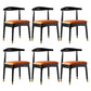 Open Back Side Chair Wood Industrial Dining Room Chair for Kitchen