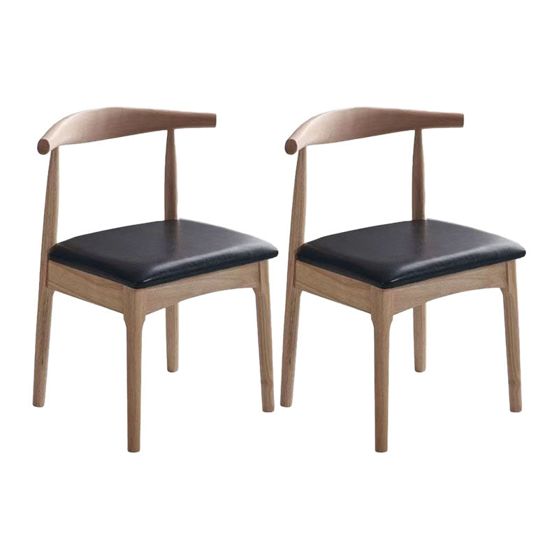 Open Back Side Chair Wood Industrial Dining Room Chair for Kitchen