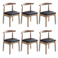 Open Back Side Chair Wood Industrial Dining Room Chair for Kitchen