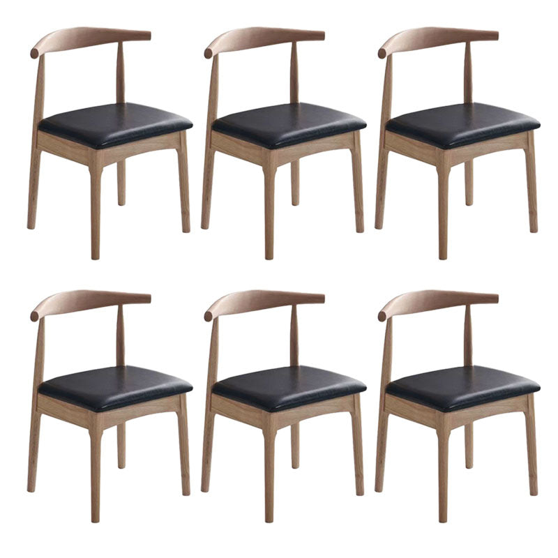 Open Back Side Chair Wood Industrial Dining Room Chair for Kitchen