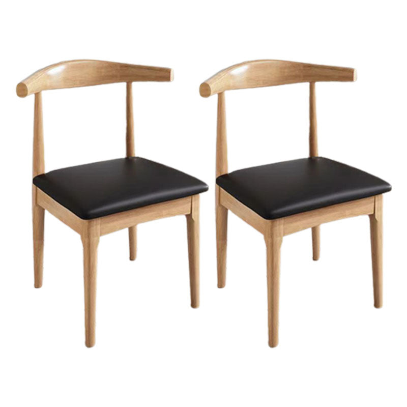 Open Back Side Chair Wood Industrial Dining Room Chair for Kitchen