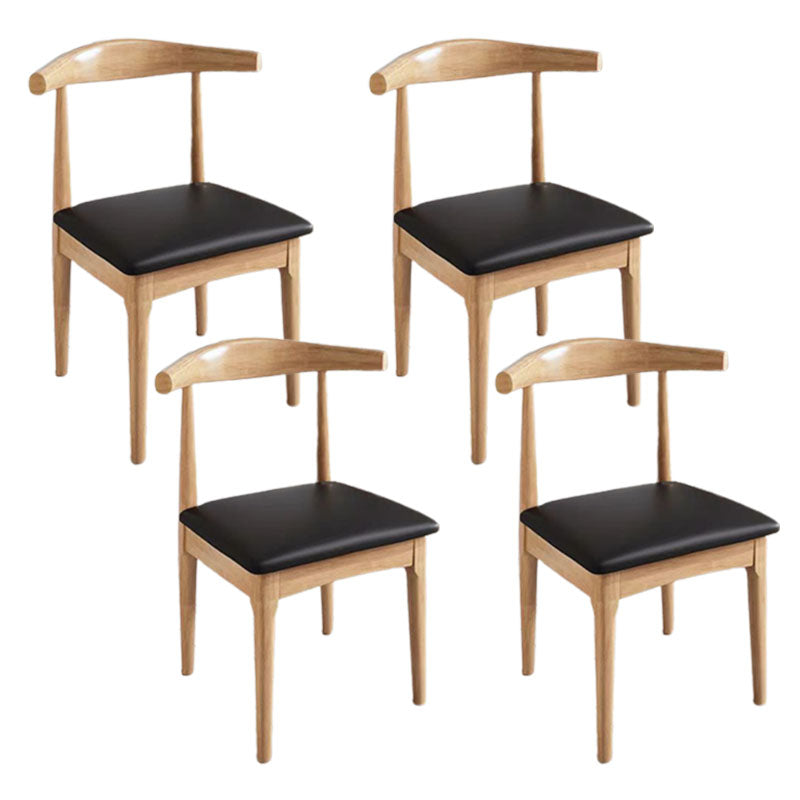 Open Back Side Chair Wood Industrial Dining Room Chair for Kitchen