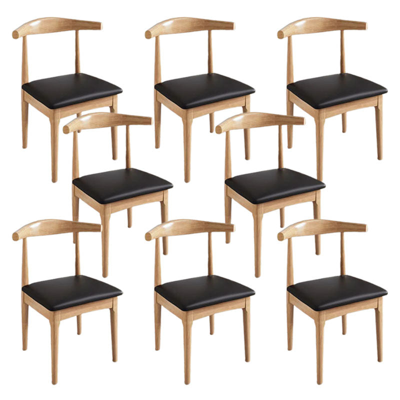 Open Back Side Chair Wood Industrial Dining Room Chair for Kitchen