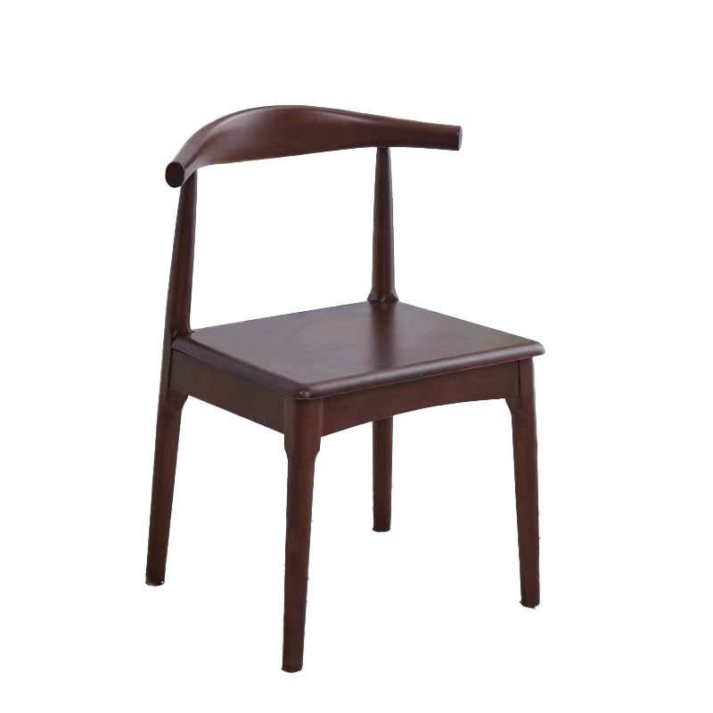 Open Back Side Chair Wood Industrial Dining Room Chair for Kitchen