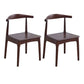 Open Back Side Chair Wood Industrial Dining Room Chair for Kitchen