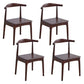 Open Back Side Chair Wood Industrial Dining Room Chair for Kitchen
