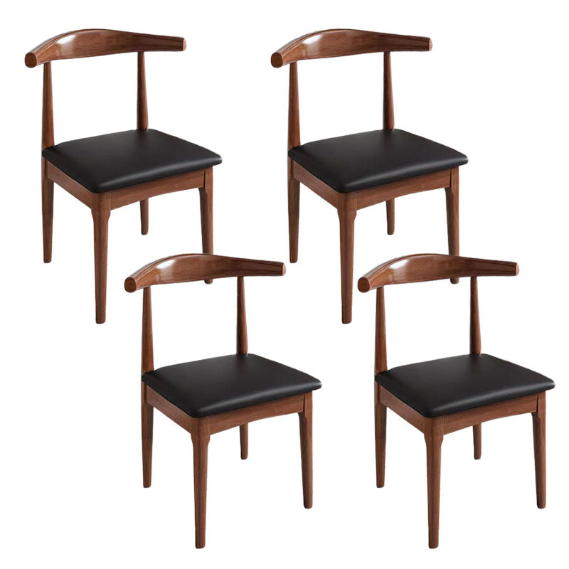 Open Back Side Chair Wood Industrial Dining Room Chair for Kitchen