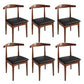 Open Back Side Chair Wood Industrial Dining Room Chair for Kitchen