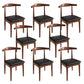 Open Back Side Chair Wood Industrial Dining Room Chair for Kitchen