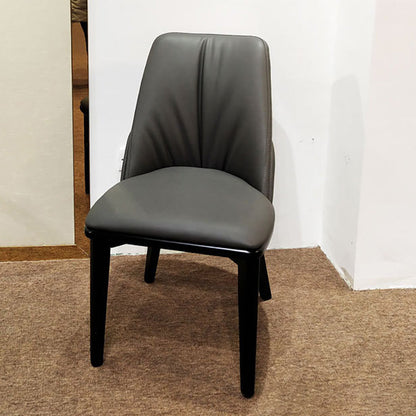 Contemporary Upholstered Dining Chairs Parsons Side Chair in Grey 1 Piece Clearhalo 'Dining Chairs' 'Dining Tables & Seating' 'dining_chair' 'furn' 'furn_dining_chair' 'Furniture' 'Kitchen & Dining Furniture' 6219136