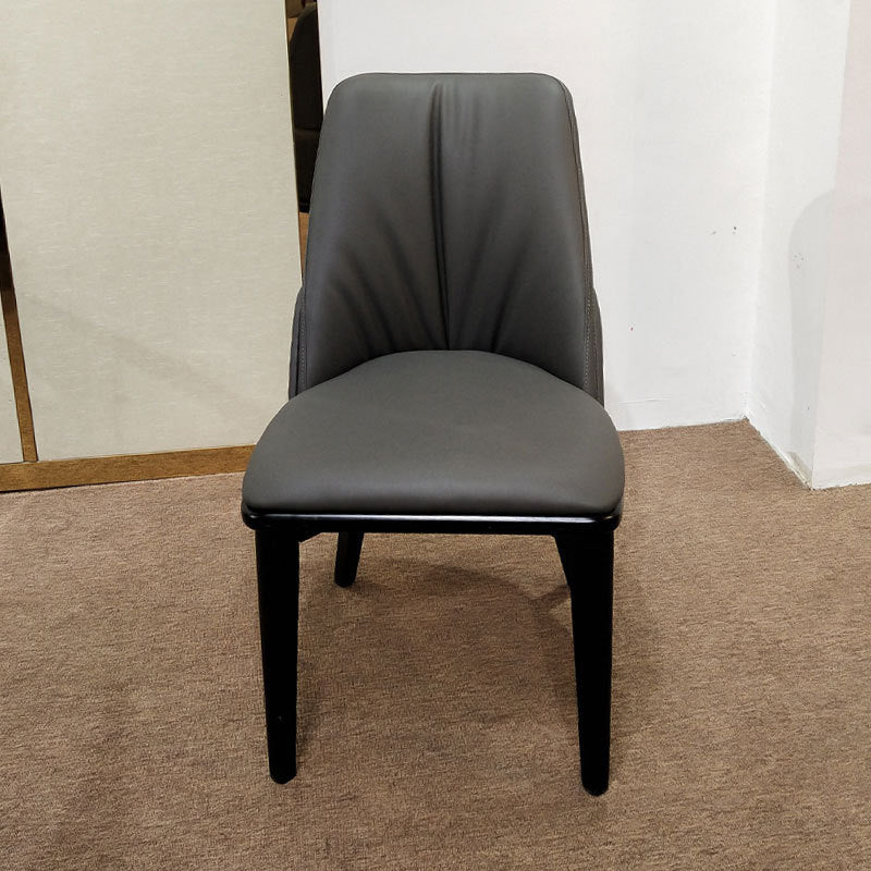 Contemporary Upholstered Dining Chairs Parsons Side Chair in Grey Clearhalo 'Dining Chairs' 'Dining Tables & Seating' 'dining_chair' 'furn' 'furn_dining_chair' 'Furniture' 'Kitchen & Dining Furniture' 6219142