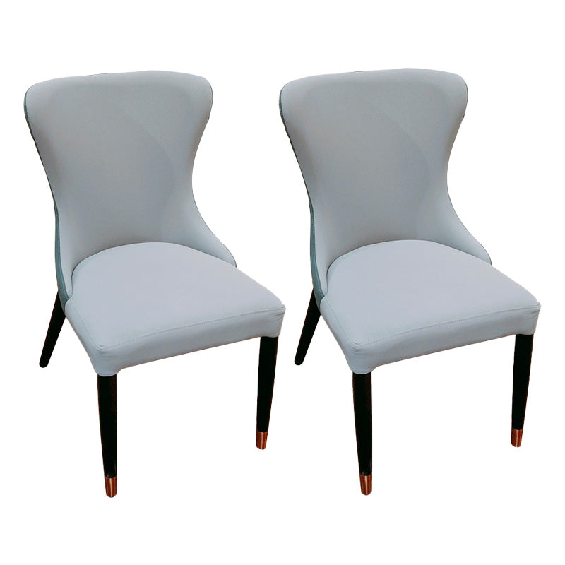Contemporary Upholstered Dining Chairs Parsons Side Chair in Blue 2 Piece Set Clearhalo 'Dining Chairs' 'Dining Tables & Seating' 'dining_chair' 'furn' 'furn_dining_chair' 'Furniture' 'Kitchen & Dining Furniture' 6219150