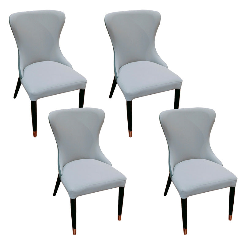 Contemporary Upholstered Dining Chairs Parsons Side Chair in Blue 4 Piece Set Clearhalo 'Dining Chairs' 'Dining Tables & Seating' 'dining_chair' 'furn' 'furn_dining_chair' 'Furniture' 'Kitchen & Dining Furniture' 6219152
